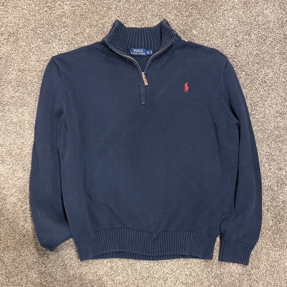 Polo Ralph Lauren Men's Navy Zip-Up Sweater